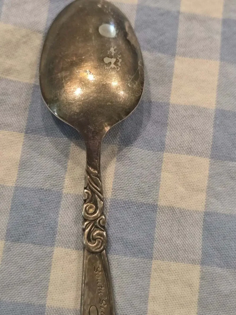 Vintage Silver Plated Spoon Oneida Community South Seas Pattern Souvenir